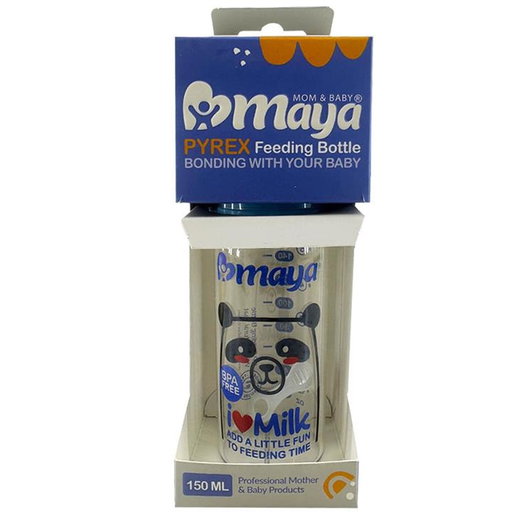 شیشه شیر پیرکس 150میل I Love Milk پاندا مایا Maya